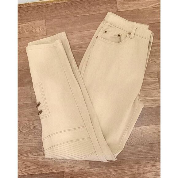 DG2 by Diane Gilman denim, high-rise,tan jeans size 8 - Picture 1 of 9